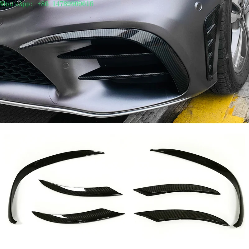 W205 C205 C180 C260 C300 C63 Sport Carbon Fiber 3k Twill Weave Vent Trims Fog Lamp Cover Strips 2019-2022 - C-Class