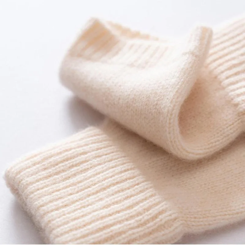 المرأة الكشمير نصف اصبع قفازات الشتاء الدافئة محبوك لمس قفازات للهاتف لينة مفتوحة تلميح جهاز تدفئة محمول للنساء الفتيات