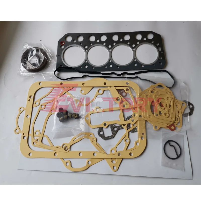 For Caterpiller excavator S4L S4L2 S4L-2 rebuild overhaul kit piston liner gasket bearing + 1pc water pump