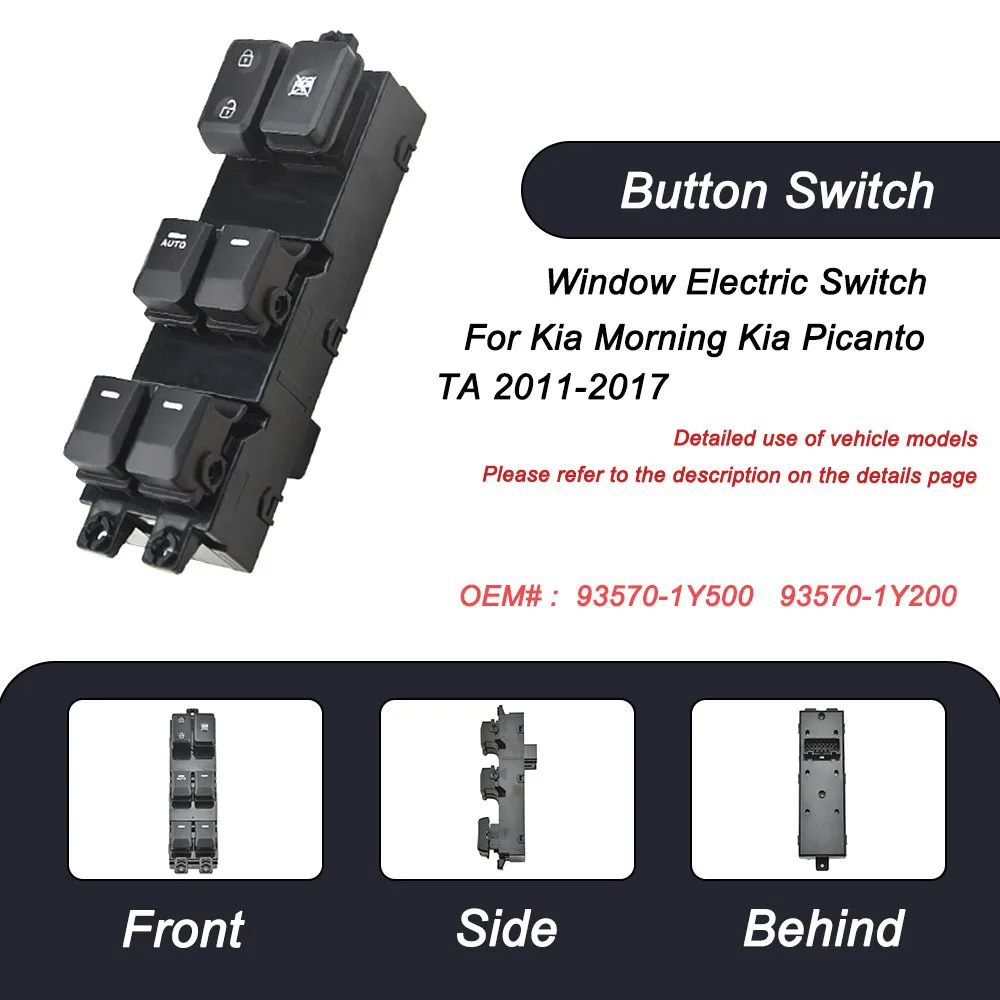 

New 93570-1Y500 Window Electric Switch for Kia Morning Kia Picanto TA 2011-2017 (93570-1Y500)