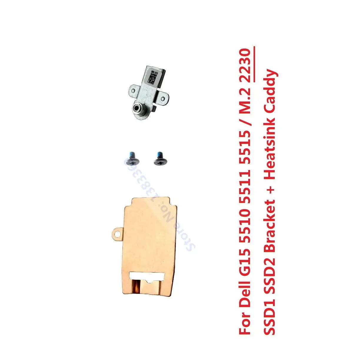 NGFF NVME 2230 2280 M.2 SSD Hard Drive Mounting Metal Bracket Heatsink Caddy Cover X8MY9 FJ75H 26X1Y for Dell G15 5510 5511 5515