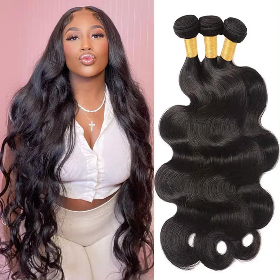 Tissage en lot péruvien naturel, cheveux vierges non traités, extensions de cheveux longs, 30 pouces, 12A, 100%