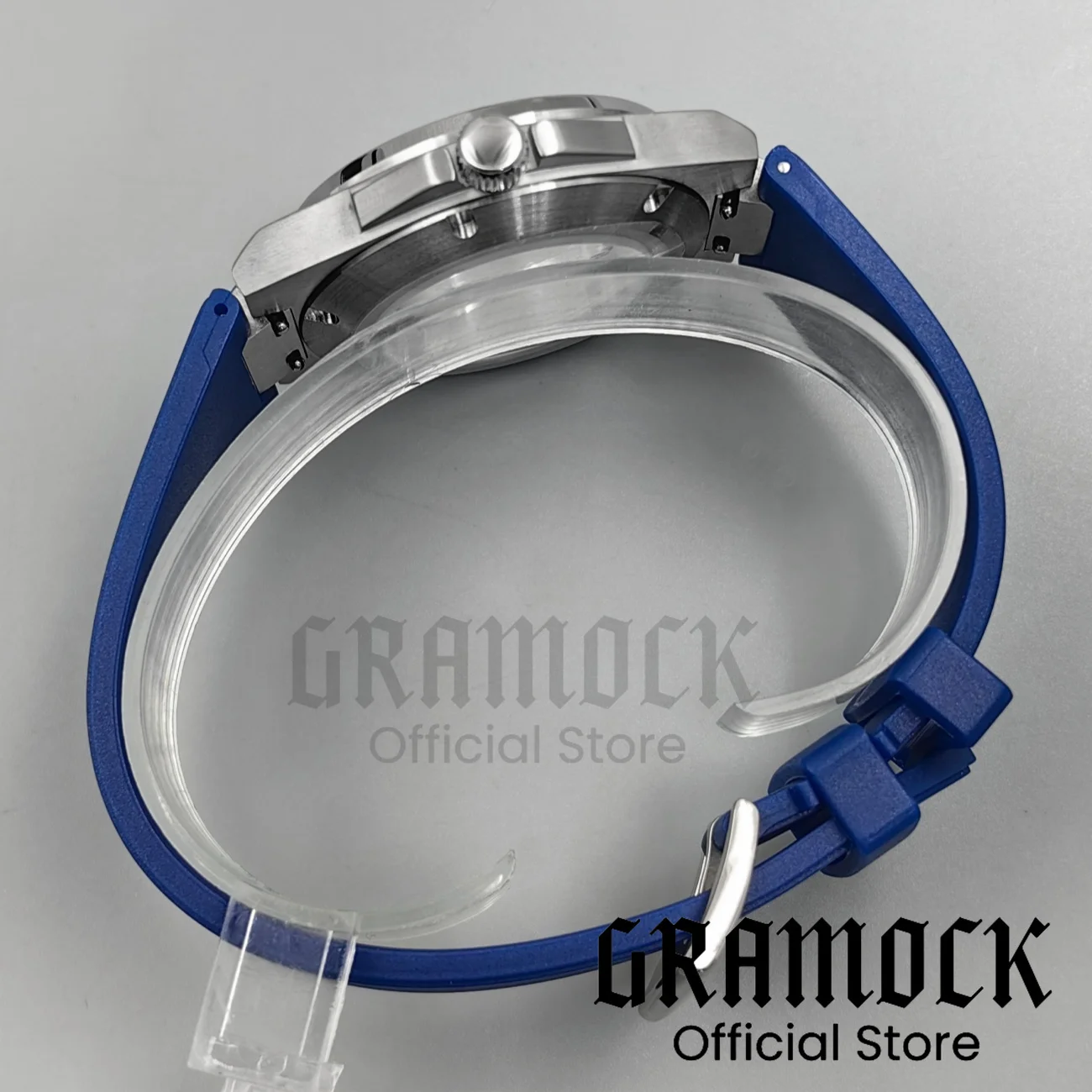 Steel Diver 40mm Ingenieur Series Men's Watch Case+Rubber Strap Mod Accessories Part For NH35 NH34 NH36 ETA2824 PT5000 Sapphire view 3