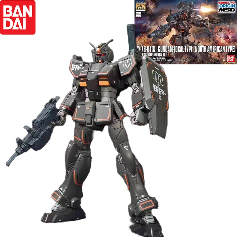 

In Stock Bandai The Origin Gundam Local Type North American Front HG 1/144 Model Kit Figure Action Gift Toy Collection for Kids