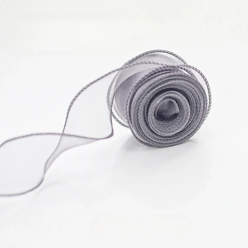 1 قطعة 9 متر/لفة الشيفون شريط حرير الأورجانزا الساتان DIY بها بنفسك الحرفية هدية التفاف الديكور باقات الزفاف إكليل لوازم الخياطة