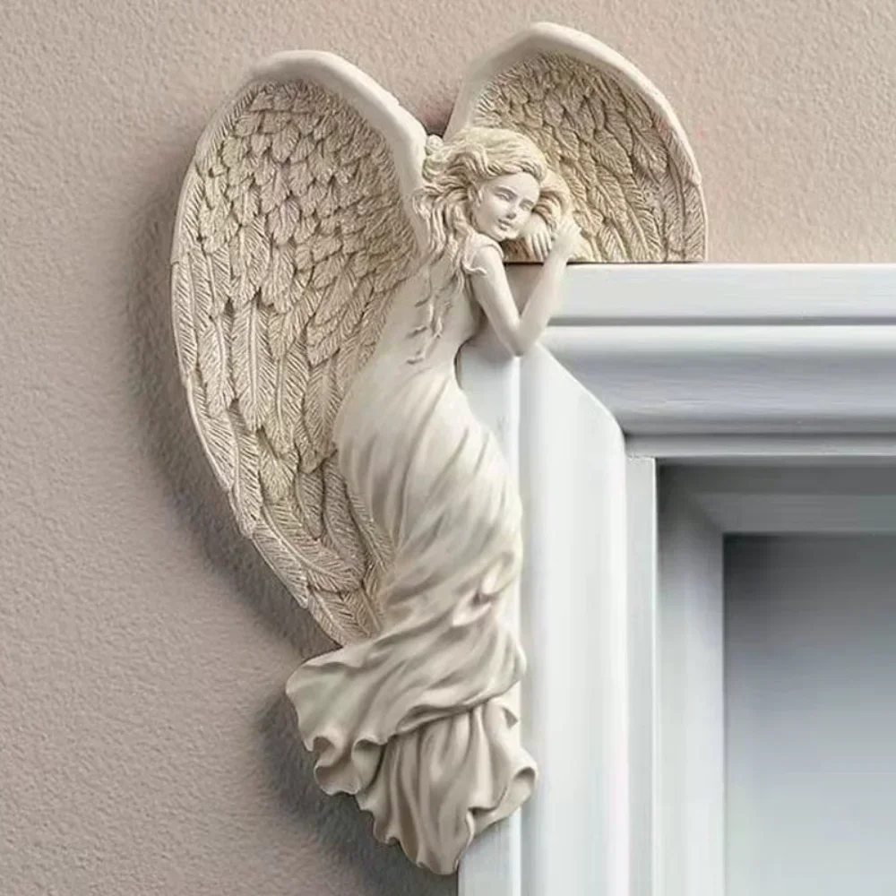 Home Decoration Crafts Angel Wings Home Gift Resin Craft Door Frame Ornament Indoor and Outdoor Garden Gifts Accessories