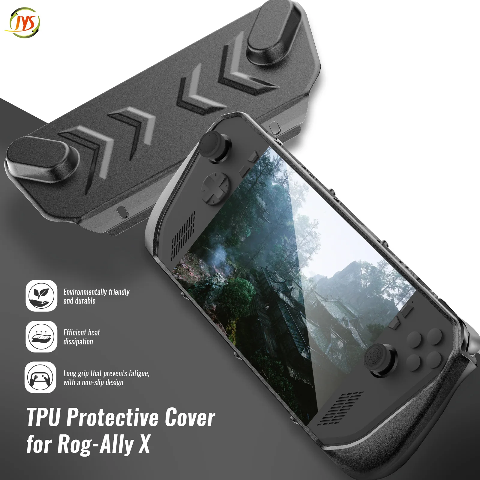 

ROG Ally X handheld TPU protective case with bracket ROG Ally X detachable face cover anti fall protective case