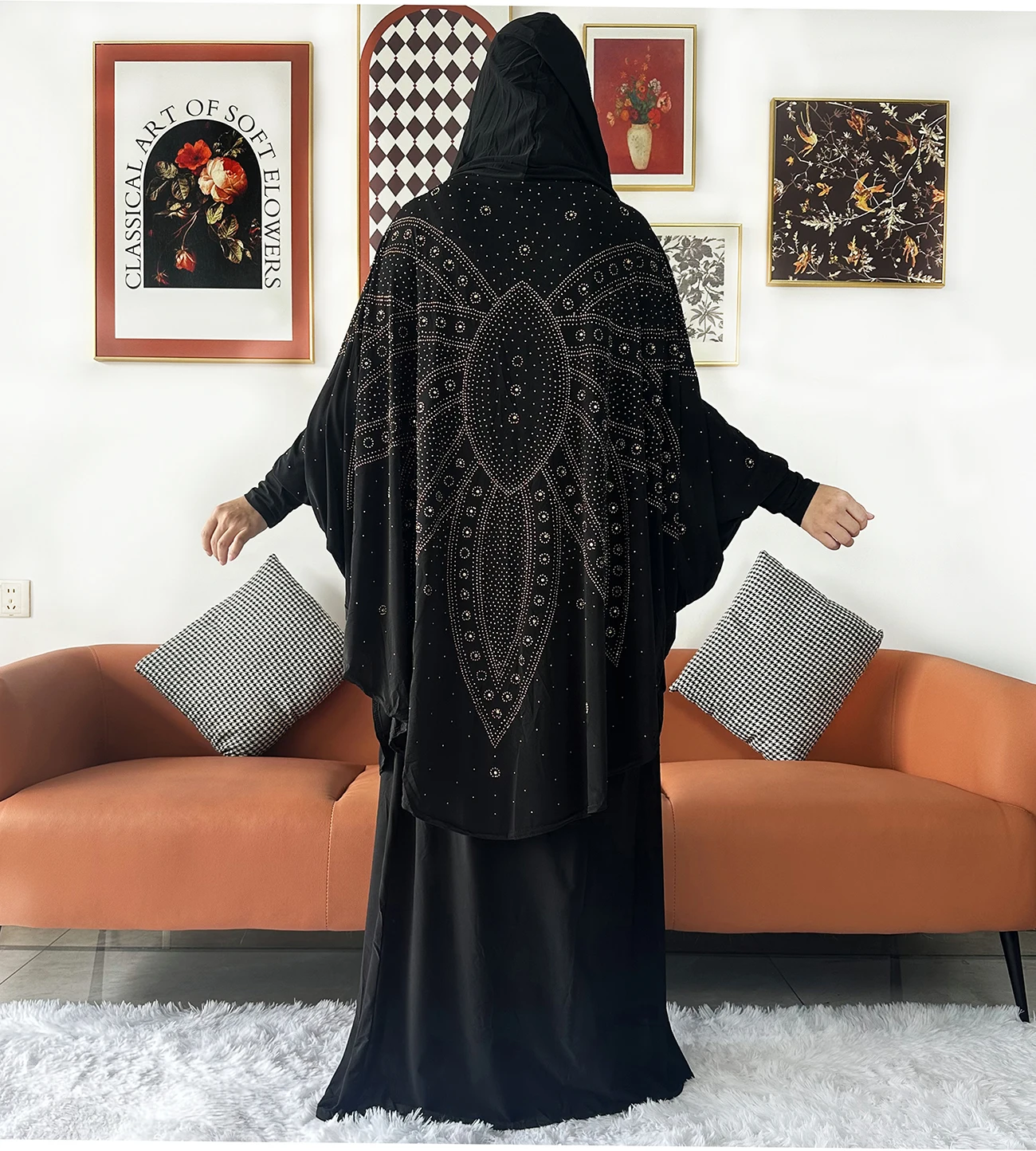 Two Piece Set Jilbab Prayer Clothes Muslim Abaya Set Women Prayer Garment Dress Hijab Long Khimar Skirt Sets Islamic Ramadan