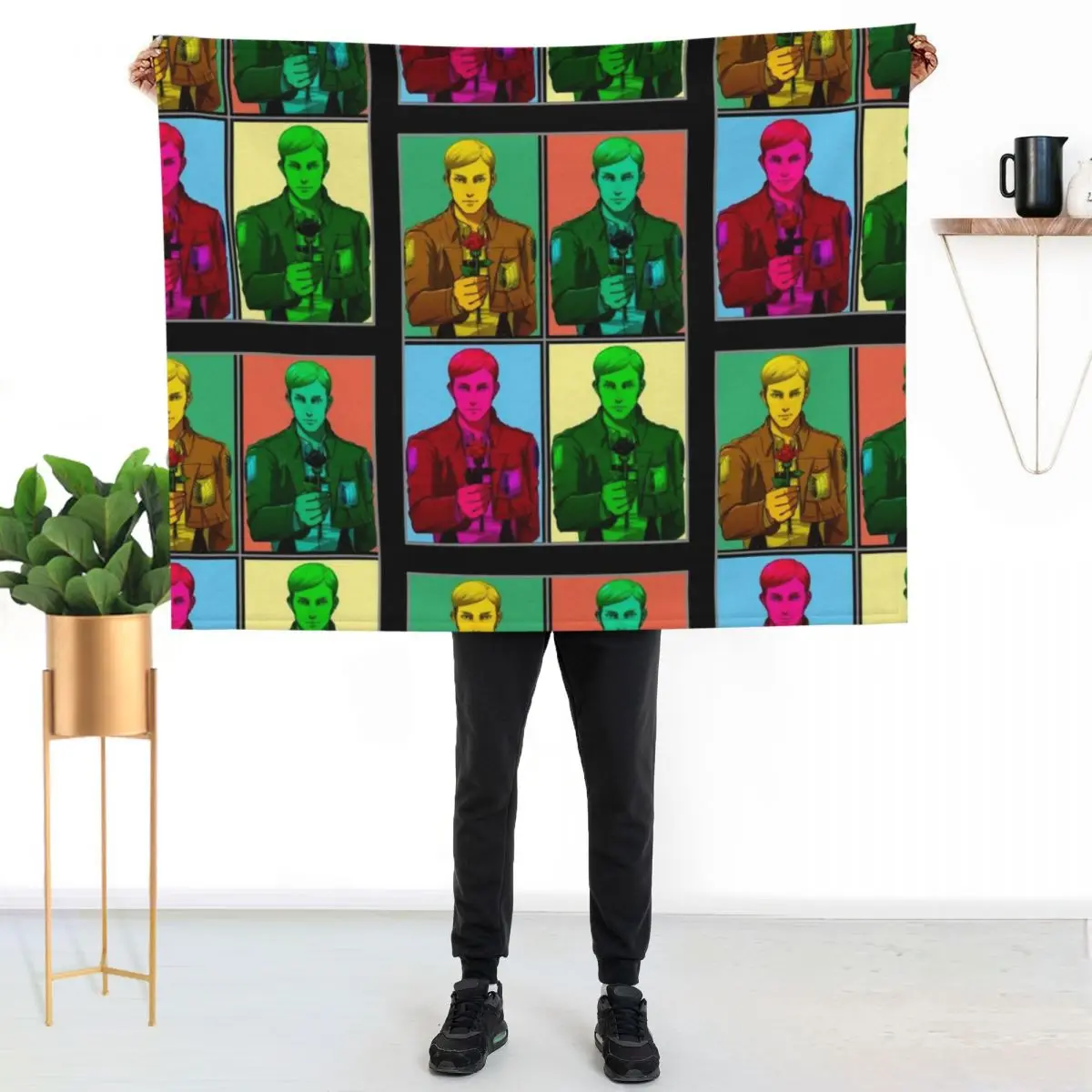 Erwin Smith RGB Mirror Design Throw Blanket Versatile Cozy Throw Blanket for All Occasions