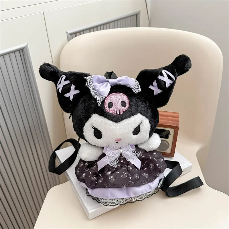 Neue Cartoon Sanrio Kuromi Plüsch Rucksack Girly Herz Puppe Nette My Melody Plüsch Puppe kinder Geburtstag Geschenk Weihnachten geschenk