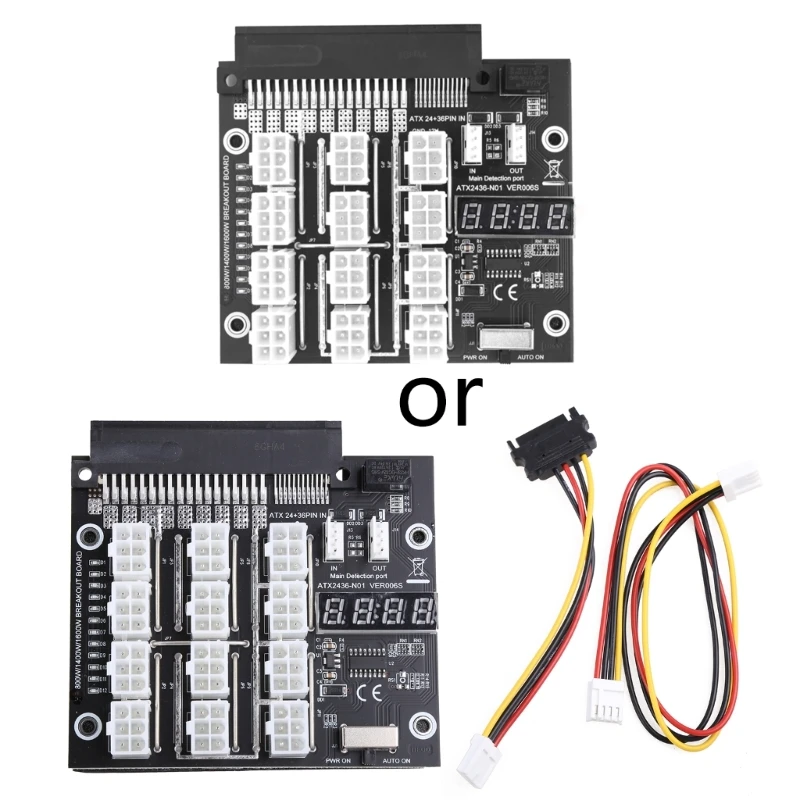 Board 12 6Pin Power Supply Module Card Server with LED Diaplsy