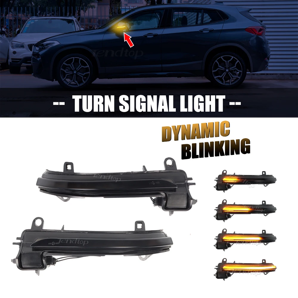 For BMW X1 F48 2016-2018 2 Series F45 F46 X2 F39 Dynamic Blinker LED Turn Signal Sequential Flashing Light Side Marker Lamp