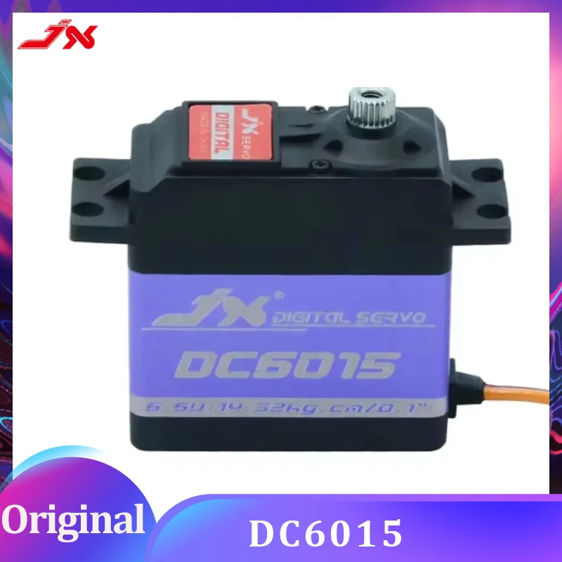 

JX Servo DC6015 4.8-6.6V 15KG Metal Gear 0.10 Sec Large Torque Digital Servo For RC Car Robot Airplane Aircraft Accessories