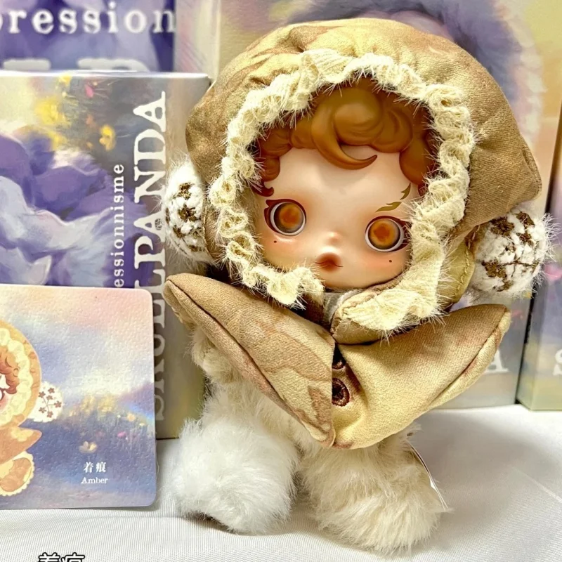 جديد حقيقي Popmart Skullpanda L Impressionnisme سلسلة صندوق أعمى اللعب Kawaii صندوق غامض أنيمي عمل الشكل هدايا عيد الميلاد