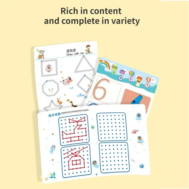 Magical Tracing Workbook Educational Montessori Books for Children Pen Control Training Reusable Calligraphy Copybook for Kids