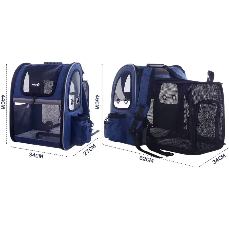 Breathable Mesh Pet Carrier Backpack for Cats and Dogs Expandable Travel Bag Airline Approved Quick Delivery Storage Solution