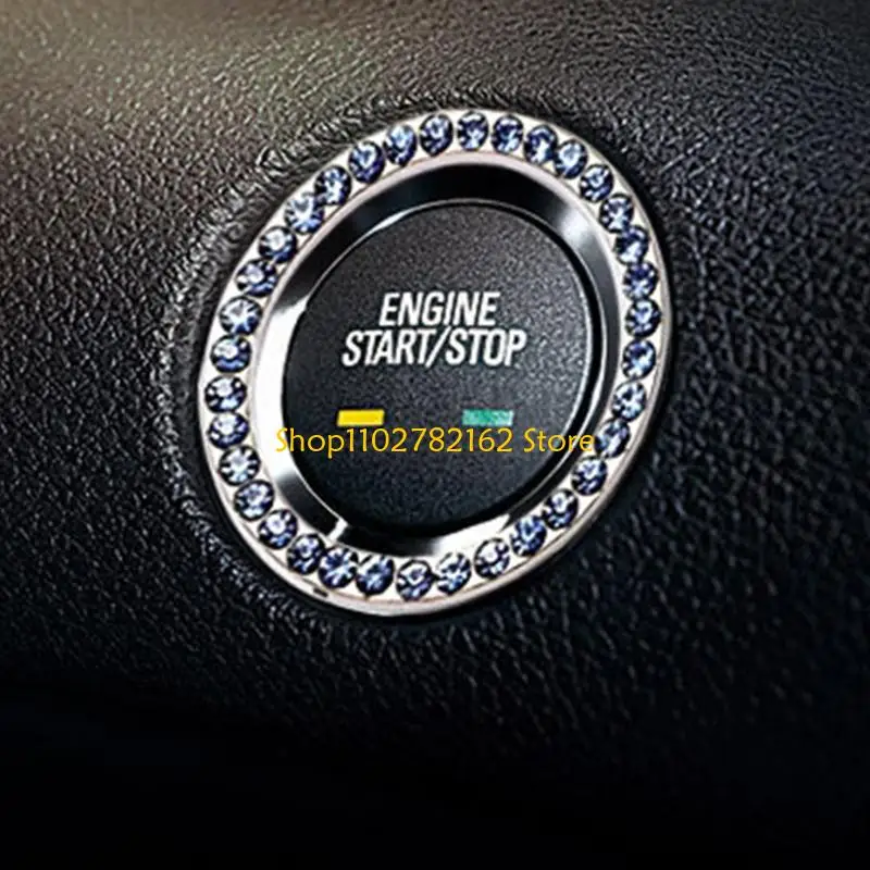 

547B автомобильная кнопка запуска, декоративные декоры, термофиксированные стразы, закругленные края, подходят для стандартных