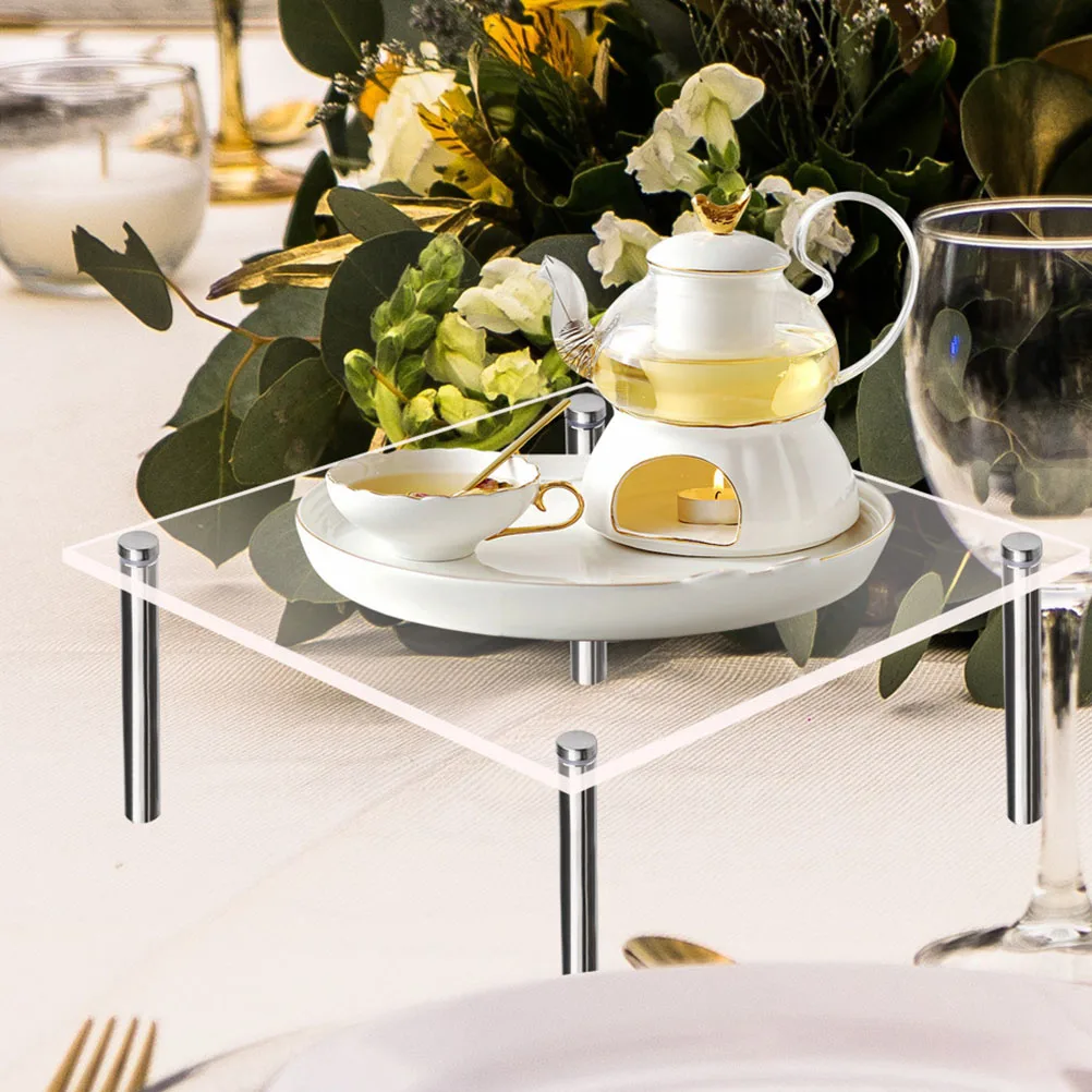

3Pcs Acrylic Transparent Cake Stand Dessert Display Tray Party Holder Household Cupcake Cake Stand Dessert Accessories