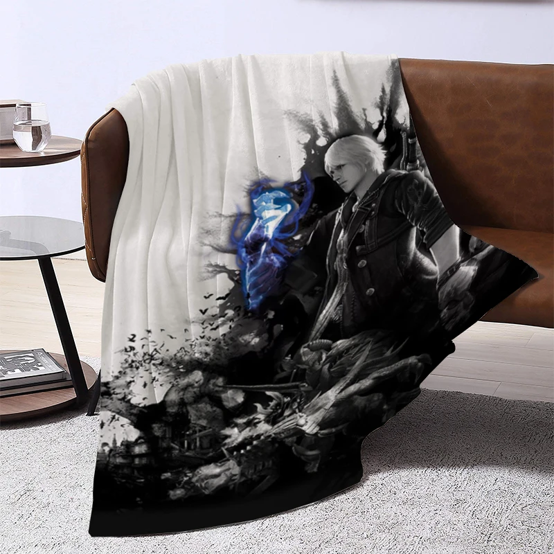 

D-Devil May C-Cry Game Blanket Bed Blankets and Bedspreads Furry Winter Bedspread the Knee Sofa Warm Baby & Throws Camping Thick