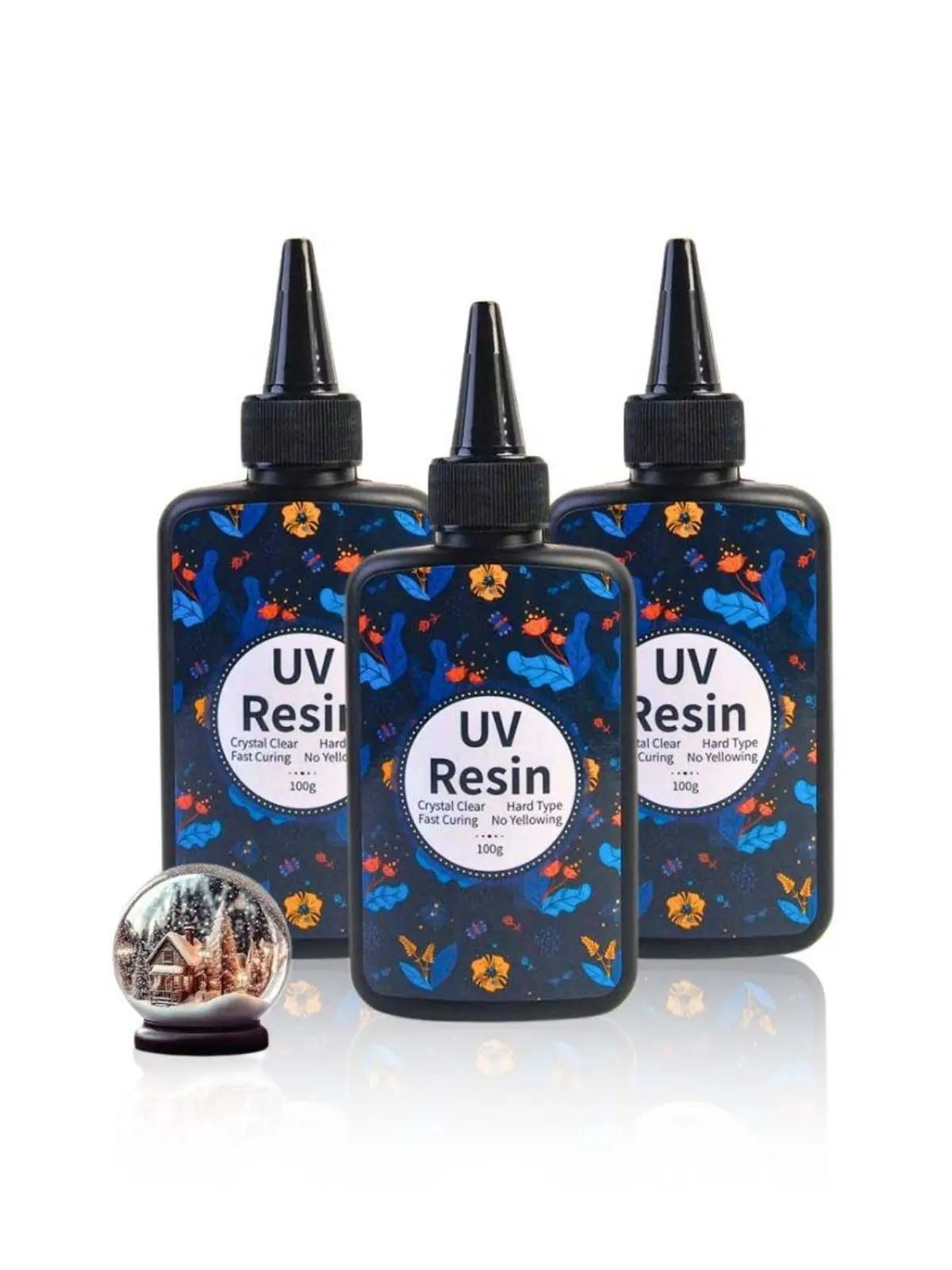 UV Resin 300g - Upgraded UV Resin Kit, Hard Type Crystal Clear Ultraviolet Curing UV Epoxy Resin for Craft Jewelry Making