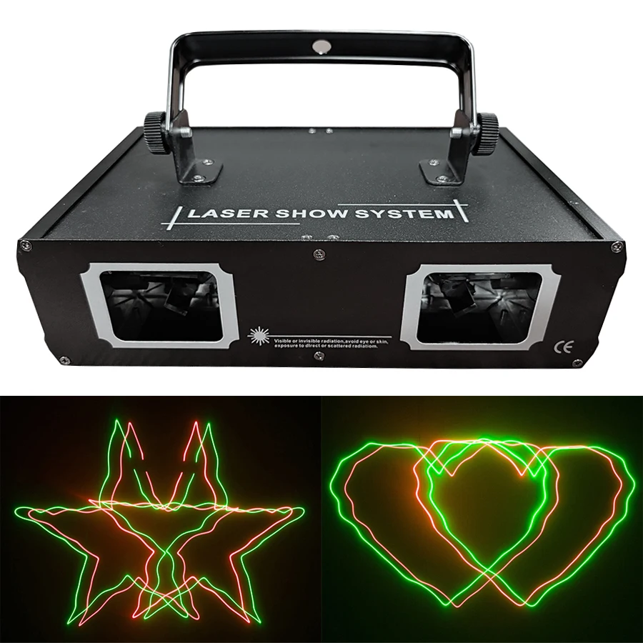 Disco Dual Lens RGB Beam Line Scanner Projector Laser Lamp Dmx512 Suitable for Disco Dj Party Wedding Bar Stage Light