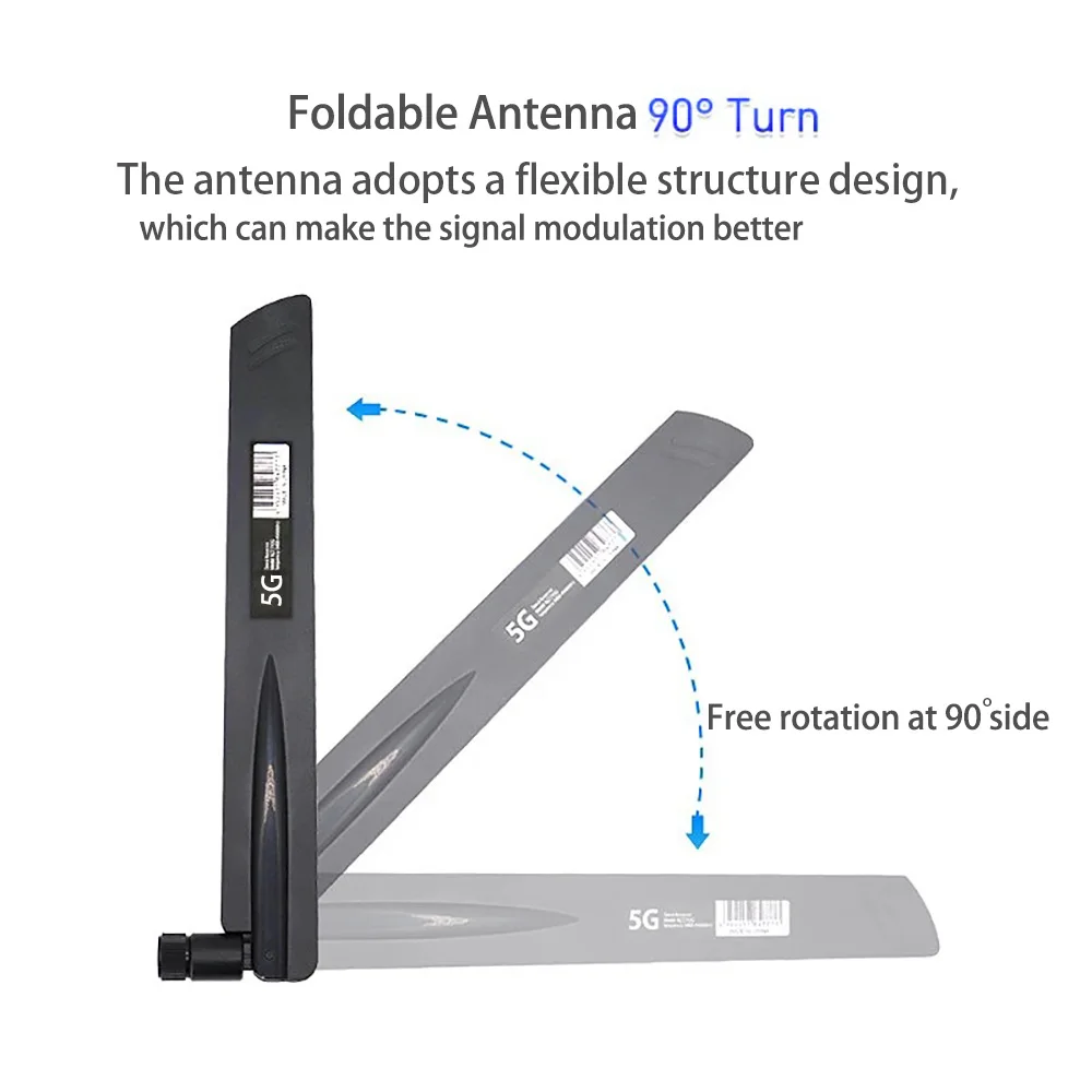 Antena 5G 3G 4G de alta ganancia, 18dBi SMA macho para tarjeta WiFi, enrutador WiFi, adaptador USB, cámara IP de seguridad