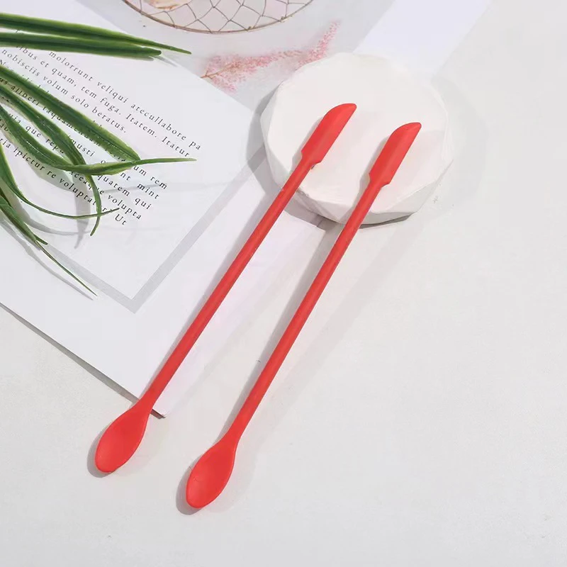 2 In 1 Silicone Scoop Scraper Set Cosmetic Liquid Foundation Face Cream Spoon Scraping Face Skin Care Tools