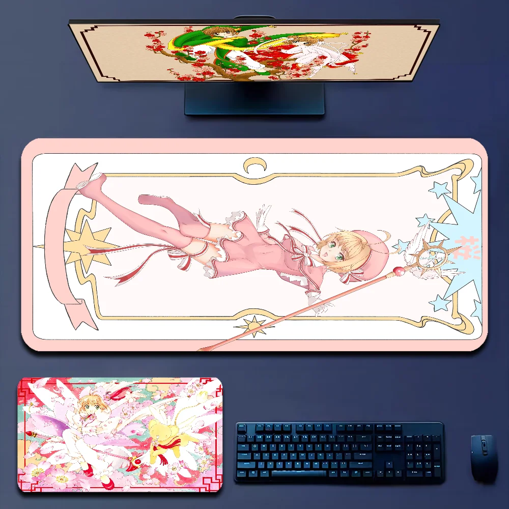 Anime Card Captor Sakura Custom Skin Cartoon Anime Gaming Mouse Pad Keyboard Mouse Mats Desk Mat Accessories For Teen Bedroom