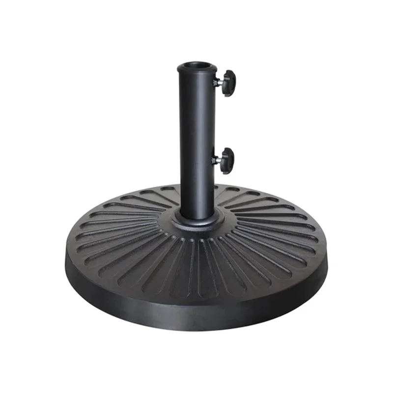 

New Design Round Resin Umbrella Base Black Water Filled Parasol Base For Patio Outdoor Furniture