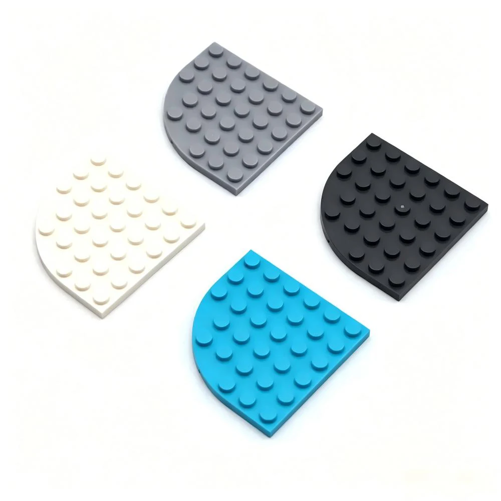 MOC 6003 Buildings Blocks 6x6 Rounded Corner Plate Assembles Bricks Particle Curved Plate Kit 50g/11PCS Toy Gift for Kid
