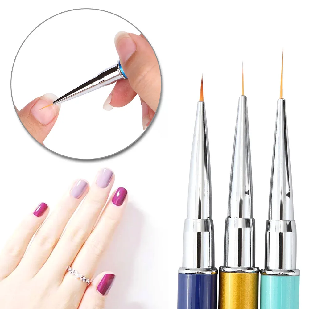 

3 Pcs Dotting Pens for Nails Detail Brush Drawing Dual-ended Professional Art Sticks Painting