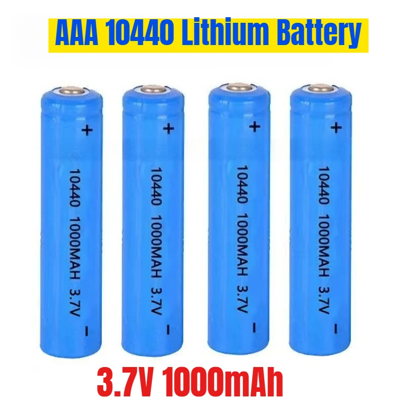 

AAA 10440 Lithium Battery 3.7V 1000mAh Rechargeable for TV Mouse Laser Flashlight