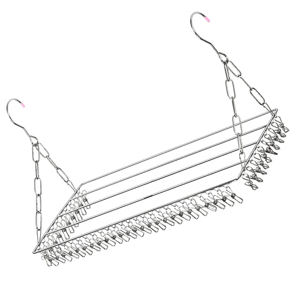 

Stainless Steel Rack Adjustable Socks Pants Balcony Laundry Large Capacity Anti Rust Stainless Steel Drying Rack Storage