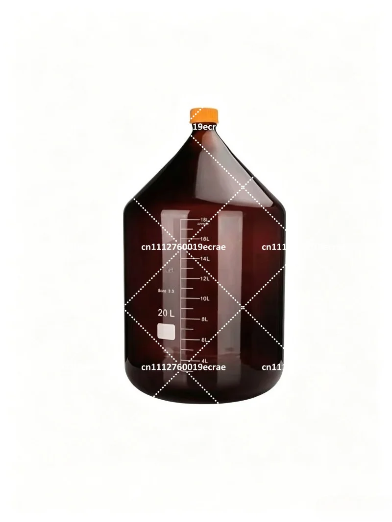 GL45 Glass Reagent Bottle, 10L 20L, Transparent Clear Amber Brown Lab Storage Container