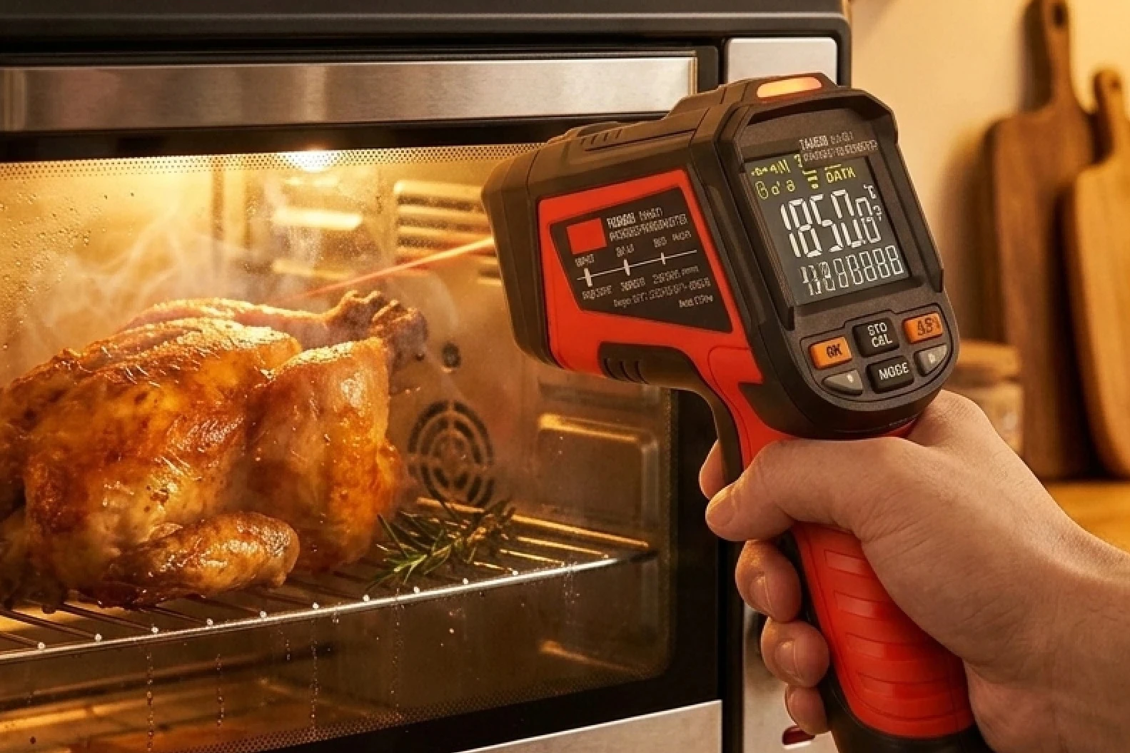 Temperature Gun for Furnace Metal Oil Surface Non Contact High Temp Industrial Use TA603 Infrared Thermometer -32℃ to 2200℃ IR