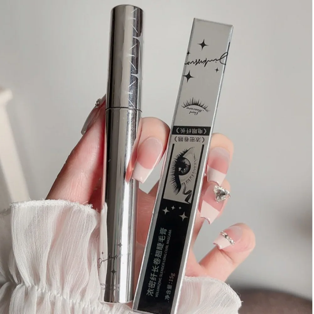 Colorful Colored Mascara Small Silver Tube Curly Volume Length Mascara Eye Black Waterproof Liquid Lash Mascara For Eye Makeup
