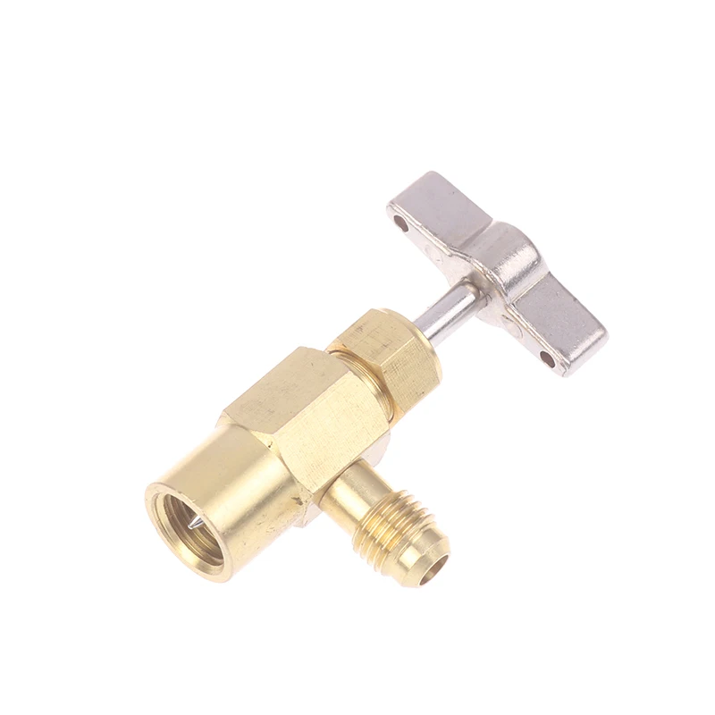 Car Air Conditioner DIY Accessories 1/4 Thread Adapter R-134a Refrigerant Can Dispensing Bottle Tap Opener Valve