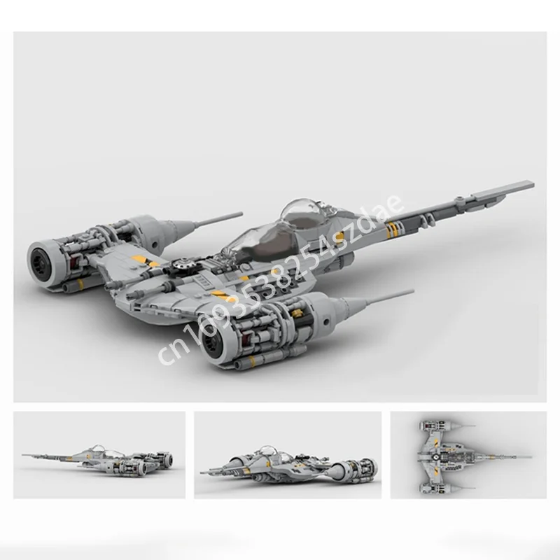 ตัวต่อ MOC Mandalorian N-1 Star Battle จำนวน 591 ชิ้น ของเล่นพลาสติกเสริมสร้างทักษะ ของขวัญวันเกิด ของขวัญคริสต์มาส ของเล่นสร้างสรรค์