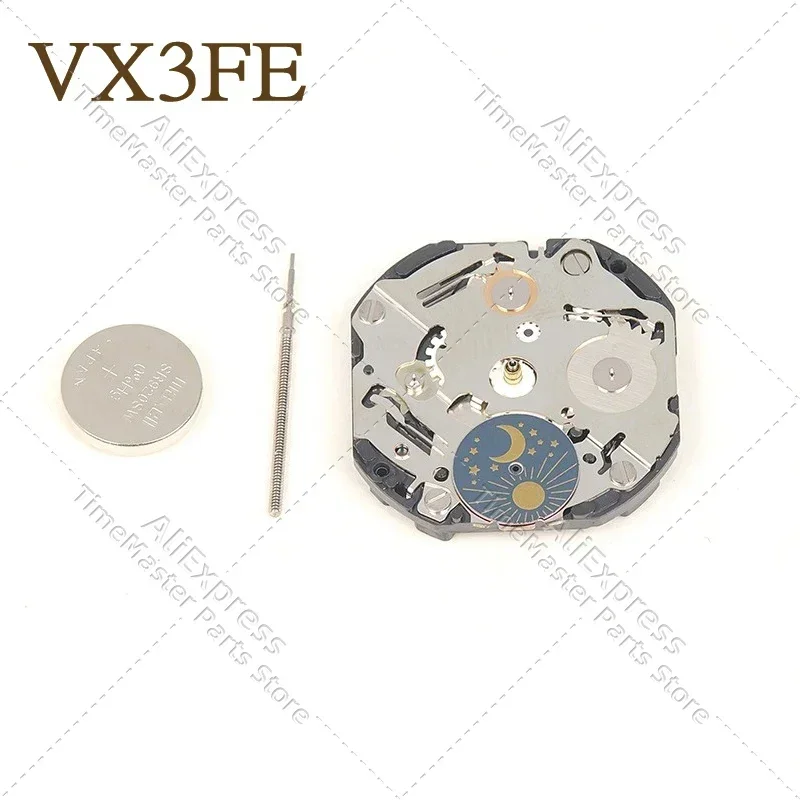 VX3FE Quartz Movement Watch Repair Parts for VX3FE VX3F Silent Quartz Movement No Jewelry Watch Repair Parts Replacement