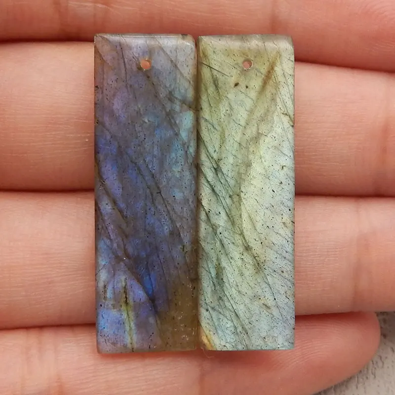 Natural Stone Labradorite Earring Beads for Women, Natural Gemstone Earring Beads for Jewelry Making