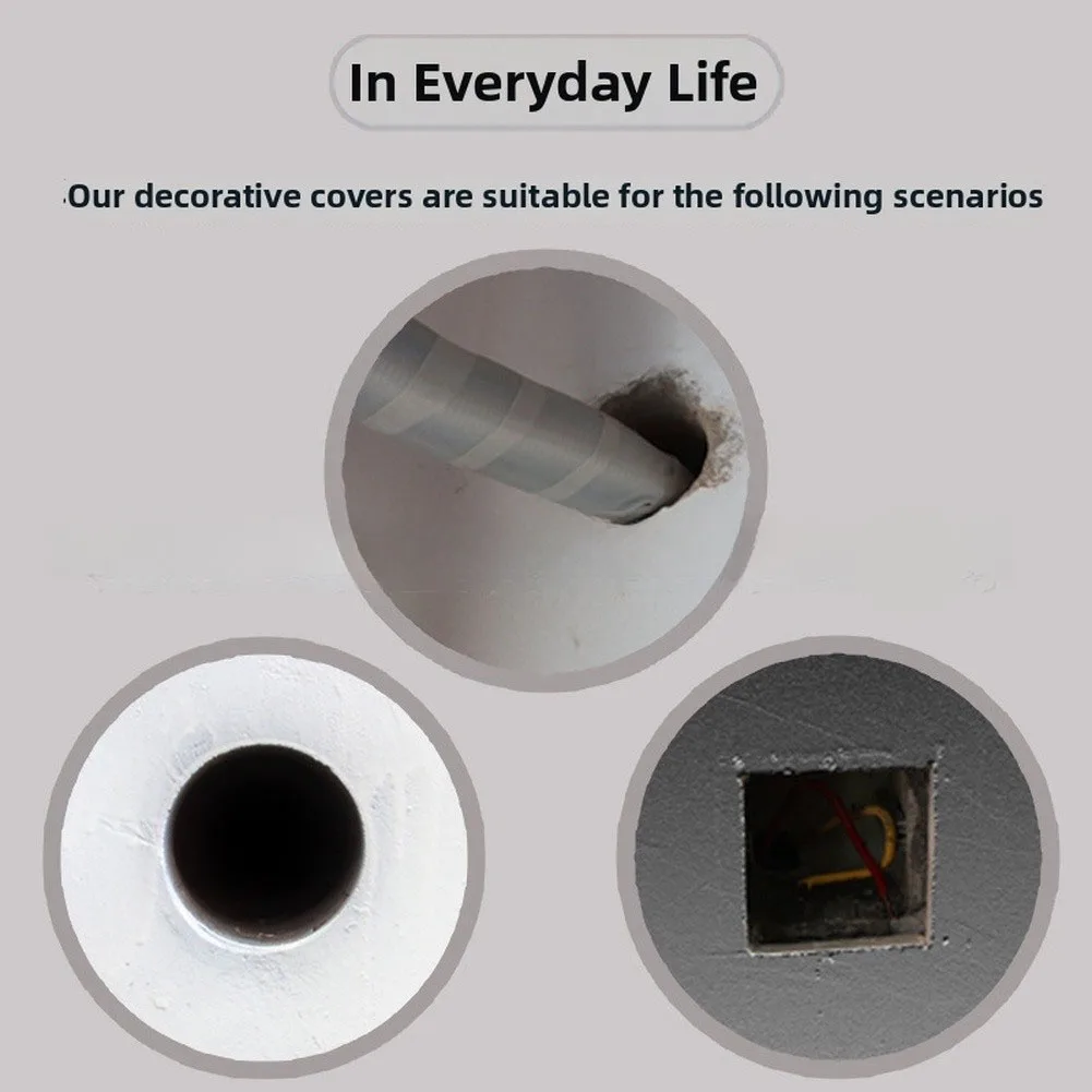 

ABS Self-Stick For Wall Cover for Plumbing Holes 6pcs Decorative Concealer for Modern Bathroom and Kitchen Interiors