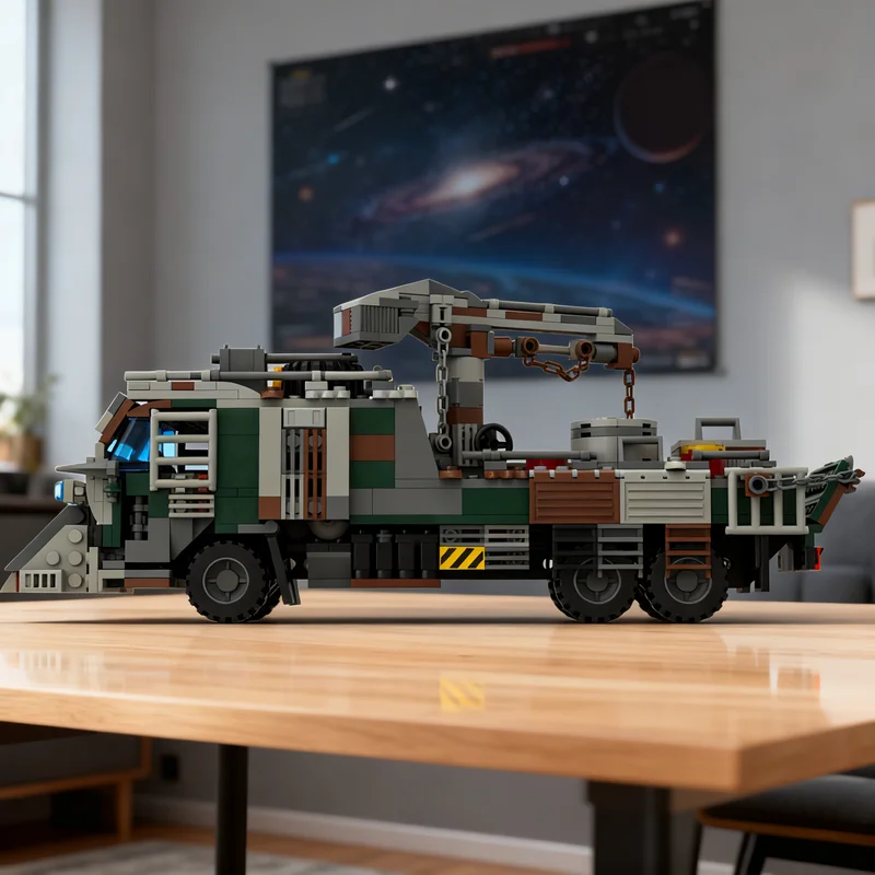 1234pcs MOC Apocalyptic Apocalypse-style Transporter Cars Model Building Blocks Christmas Gifts Construction Toys Collection DIY