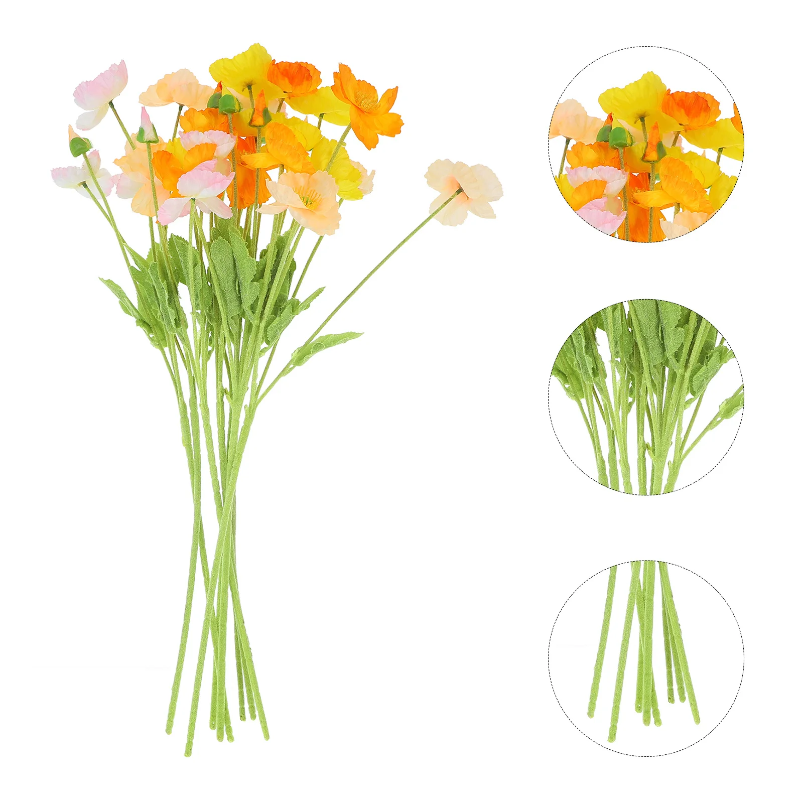 

8pcs Simulation Bouquet Adorns Lifelike Artificial Flower Stems For Home Office Wedding Party Decor Indoor Scene Arrangement