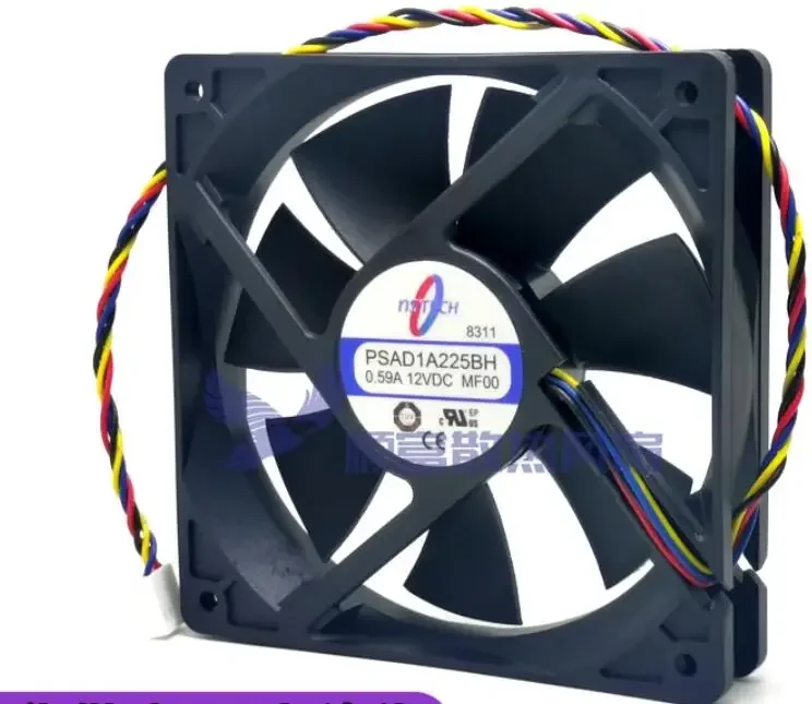 

Ltsf For AAVID PSAD1A225BH MF00 DC 12V 0.59A 120x120x25mm 4-Wire Server Cooling Fan 12cm
