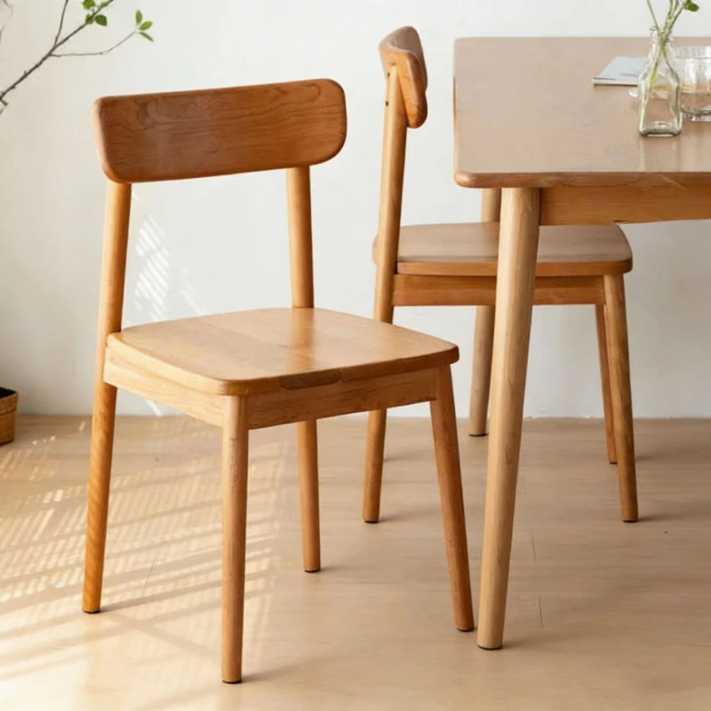 Cherry wood solid wood dining chair office chair meeting room desk chair simple