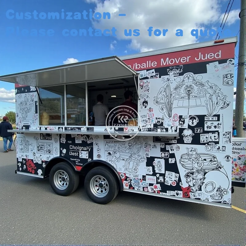 custom.Wheeled Wheeled Stalls Multi-functional Stalls Outdoor Beverage Dining Car Can Be Customized Mobile Food Truck