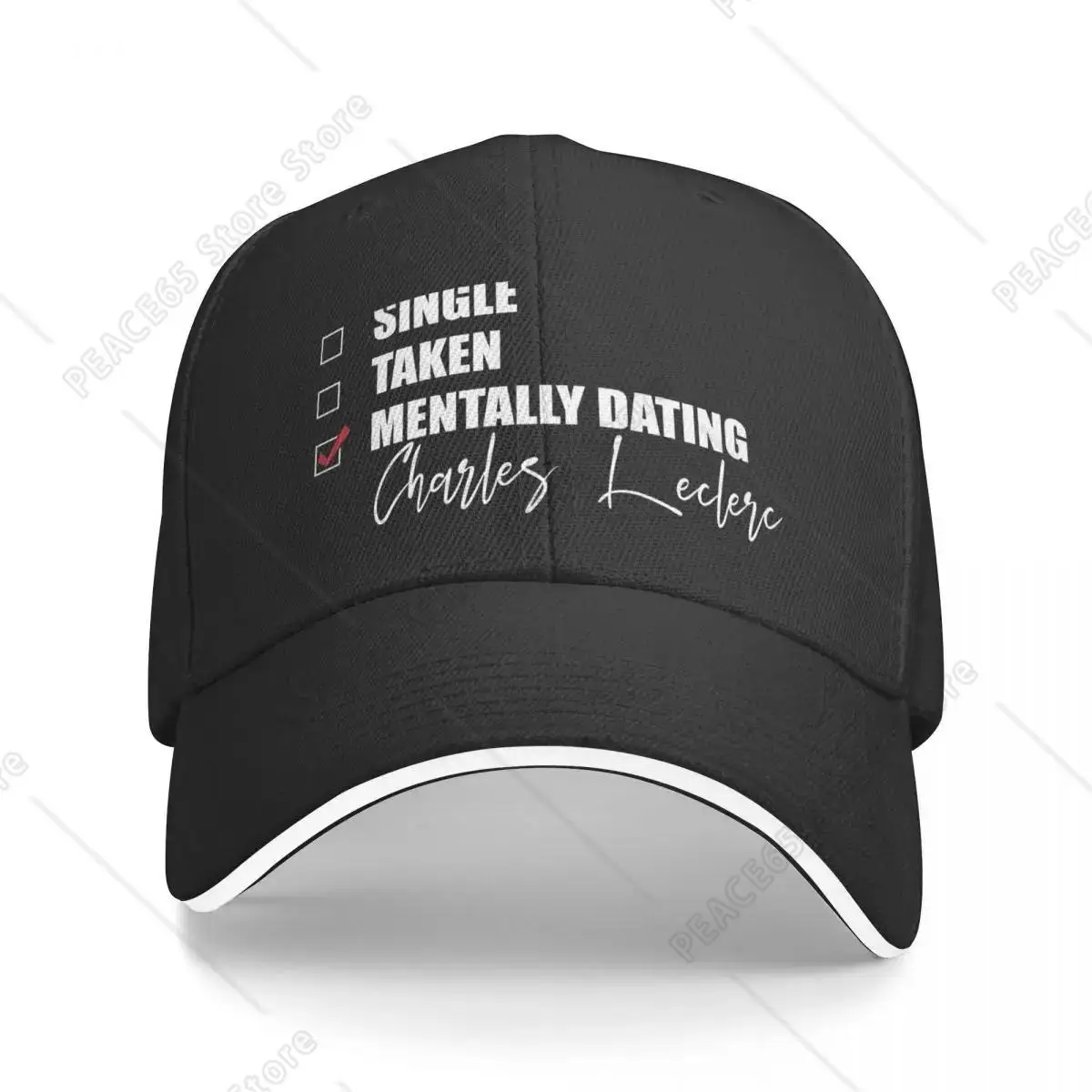 Mentally Dating Charles Leclerc Baseball Cap Military Tactical Cap sun hat Men Women's