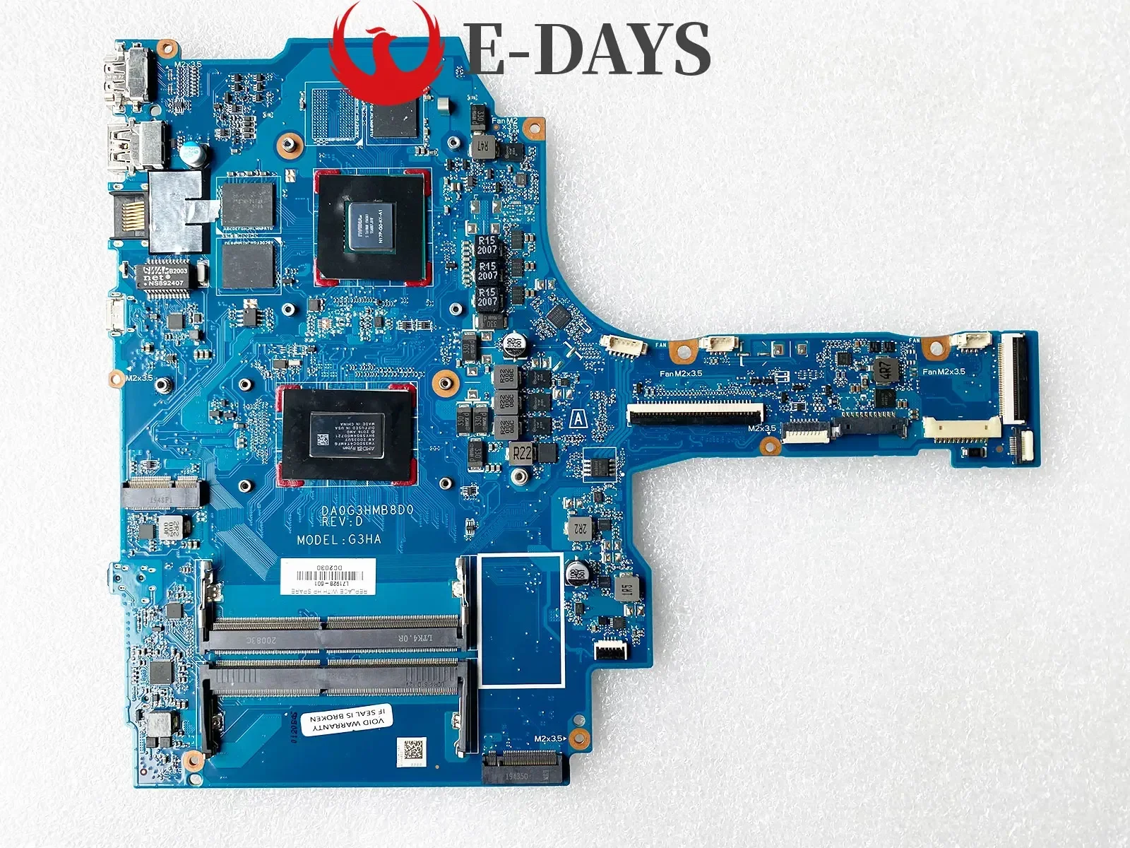 

DA0G3HMB8D0 For HP Pavilion 15-EC 15Z-EC Laptop Motherboard With R5 3500H 3550H CPU GTX1050 3GB GPU L71928-601 100% Tested OK