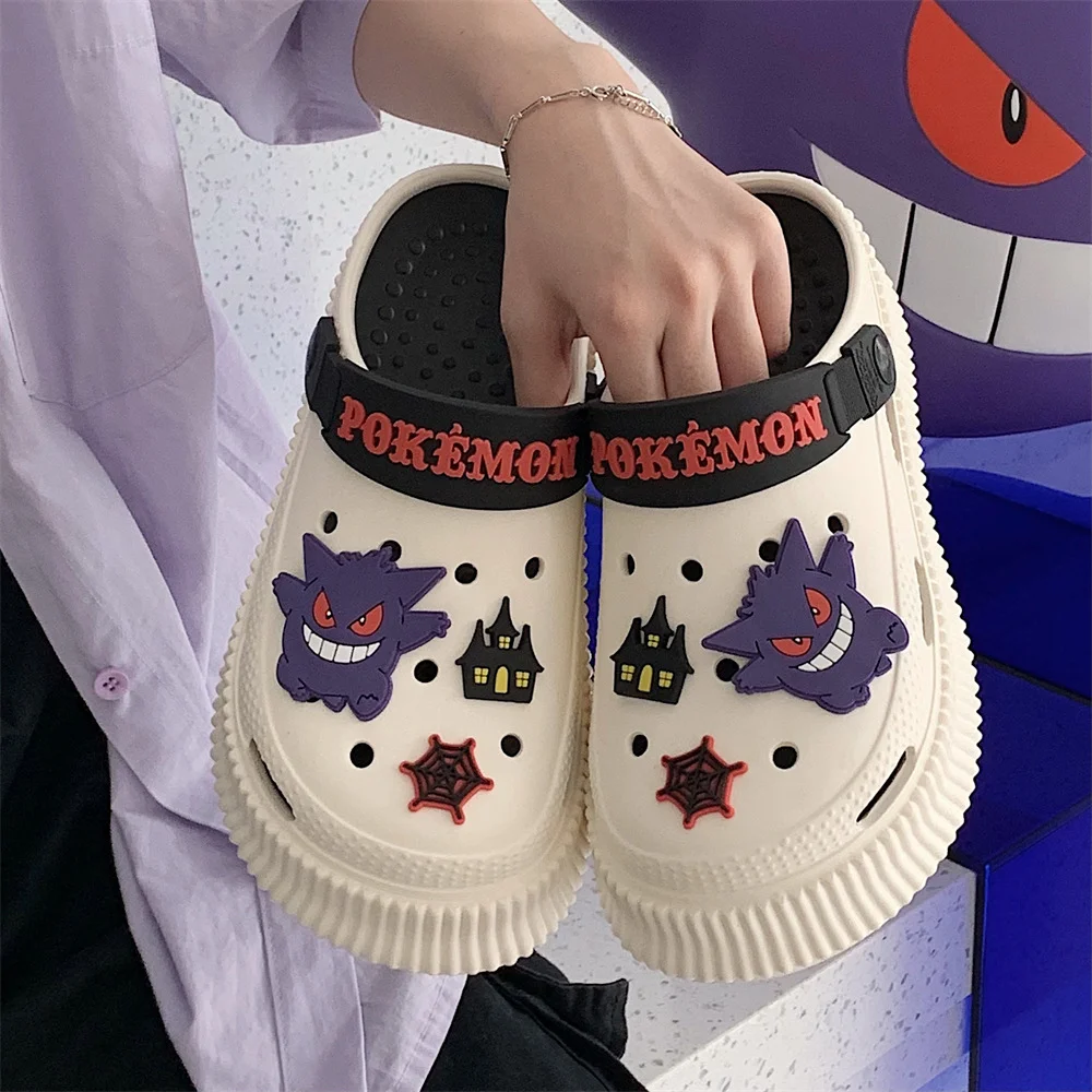 Pokemon Gengar Sandały Sylveon Kapcie Buty Anime Kreskówka Wodoodporne Fajne Nowe Jaskinia Lato Para Buty Plażowe Prezenty Świąteczne