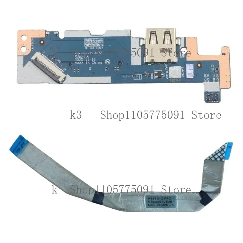 NS-D472 5C50S25174 New Original For Lenovo IdeaPad 3-15ITL6 82H8 Laptop USB Power Button Audio Board SD Card Reader